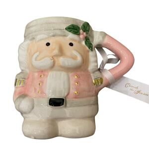 Pastel Pink Christmas Nutcracker Ceramic Mug, Adorable, 2023, NEW!